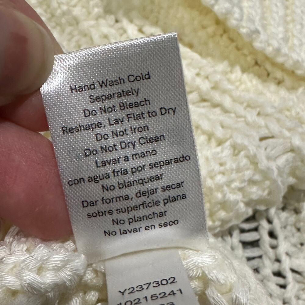 New with tags, VENUS Bow Tie Crochet Sweater, Cream, Size XL - Picture 5 of 15